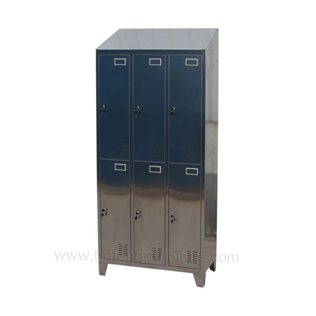 Lockers acero inoxidable 6 casilleros